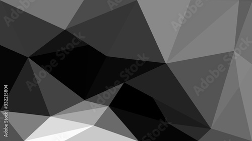 Abstract black geometric background. Beautiful black low poly concept © Александр Ковалёв