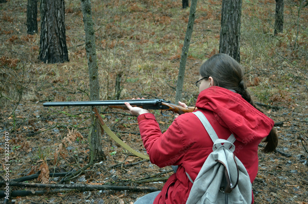 Fototapeta premium Unformal shooting range near Kievю Kiev Region, Ukraine