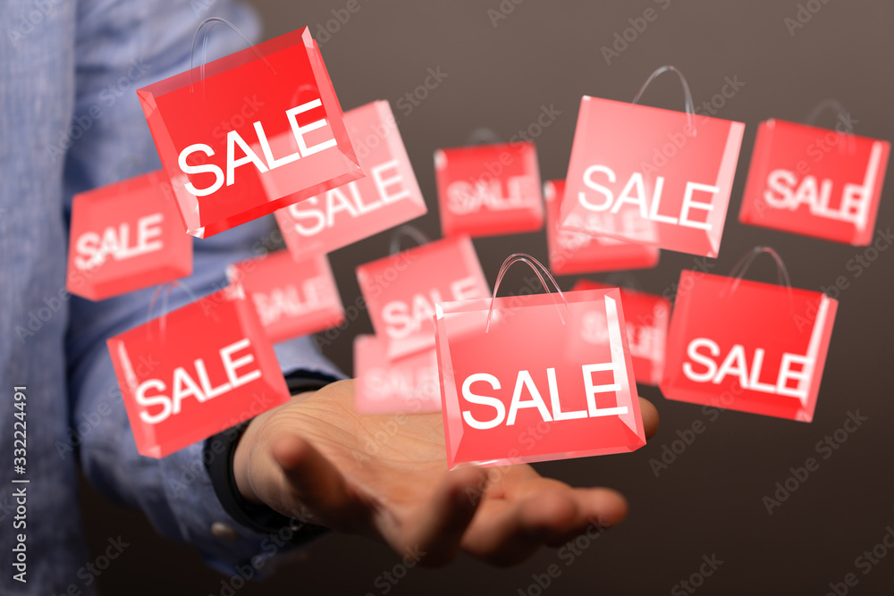 Discount and commission concept 3d Discount and commission concept 3d