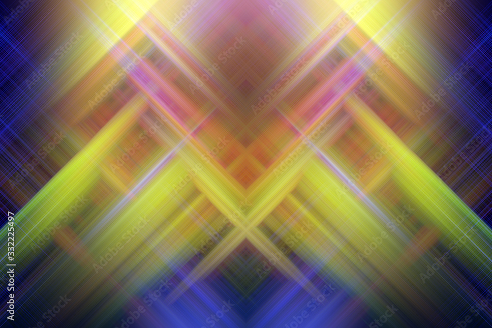 Perfectly crossed straight light beams connecting in a center abstract background Perfectly crossed straight light beams connecting in a center abstract background