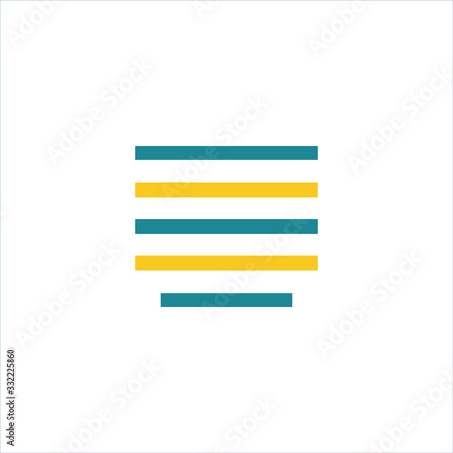  Justify Text icon on white background, vector symbol