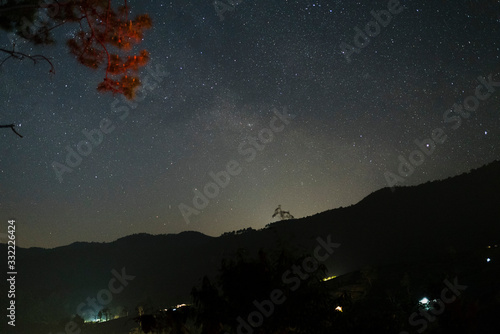 night sky and moon