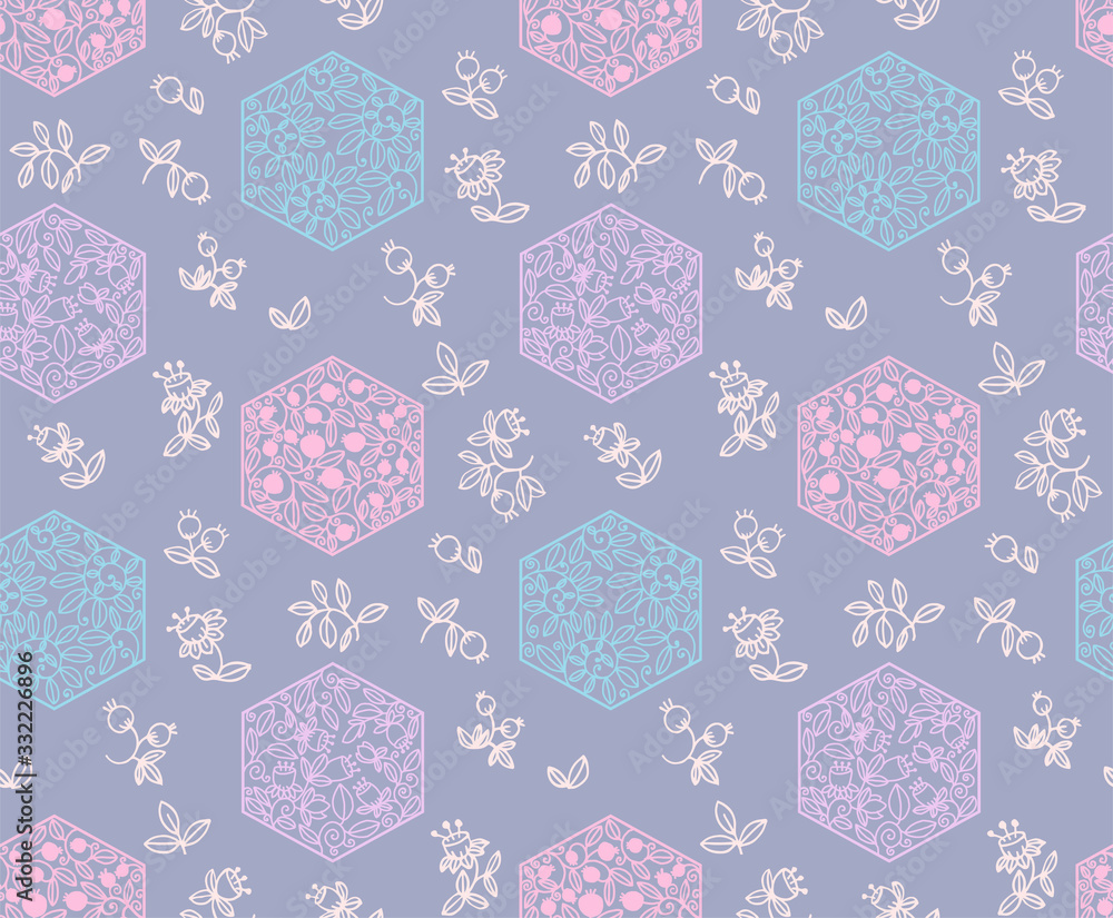 hexagon pattern vector mosaic flower hexagon pattern vector mosaic flower