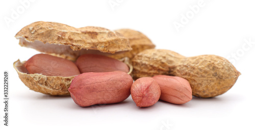 Dried peanuts in shell.