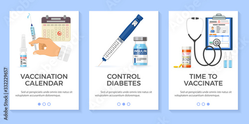 Vaccination Diabetes Banners