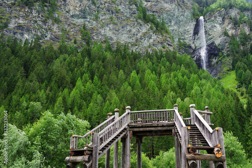 Jungfernsprung waterfall near Heiligenblut, Hohe Tauern National Park, Austria, Europe photo