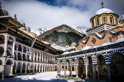 Rila Monastery, Bulgaria in Winter photo