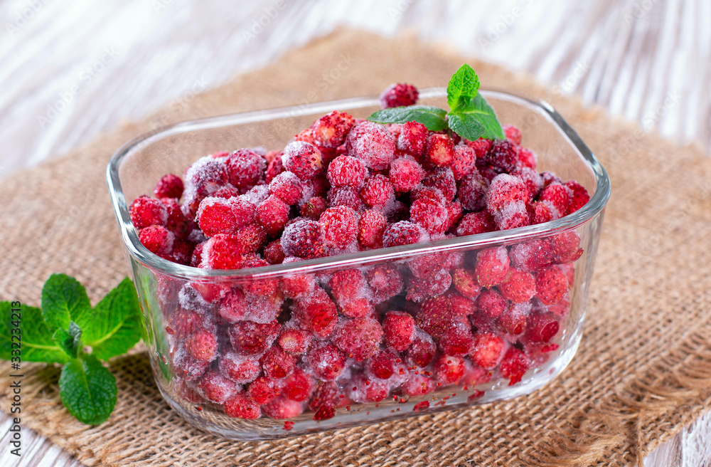 Frozen wild strawberries Frozen wild strawberries
