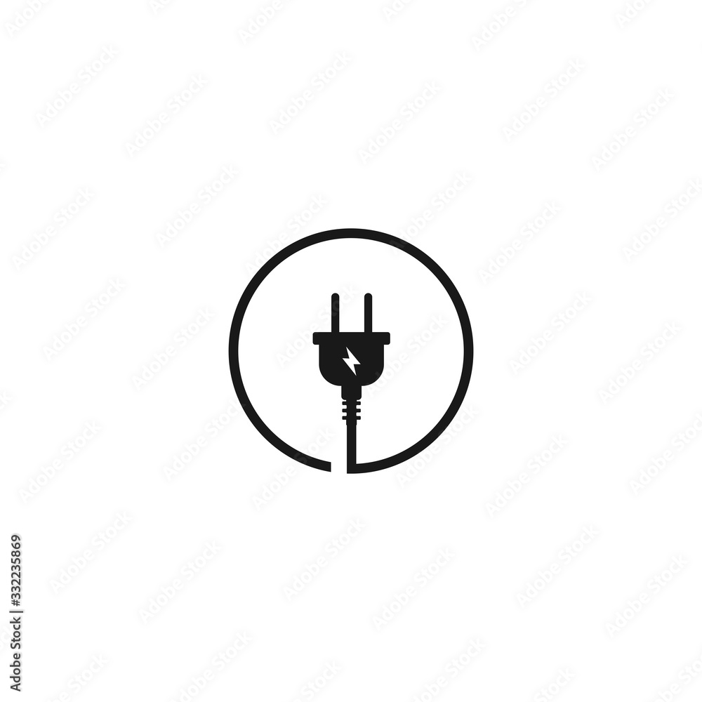 electric plug vector icon. on a white background. electric plug vector icon. on a white background.