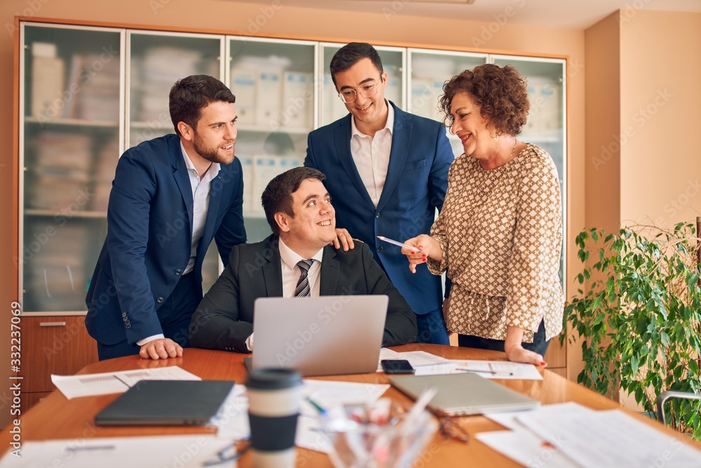 Business lawyers workers meeting at law firm office. Professional executive partners working on finance strategry at the workplace