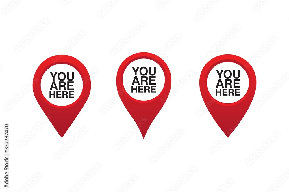 collection of vector Location symbol. Pin icon, vector Illustration,