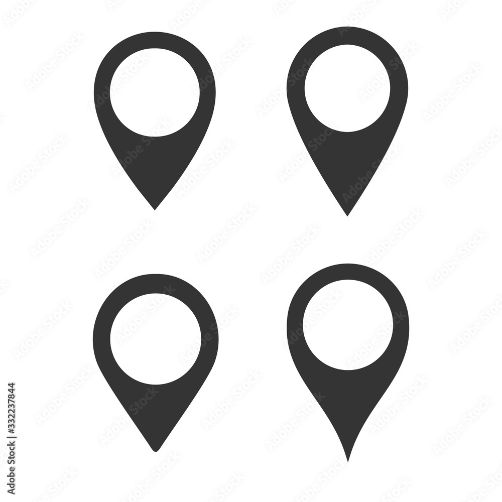 Fototapeta premium collection of vector Location symbol. Pin icon, vector Illustration,