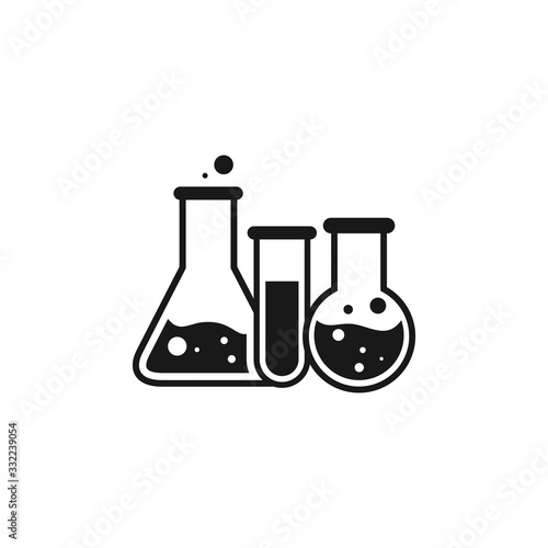 Chemical test tubes icons, vector 
Illustration