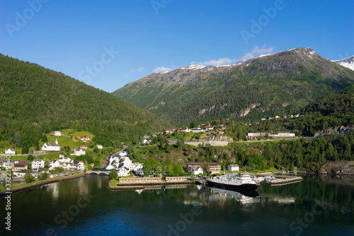 Wallpaper Mural Hellesylt is a small tourist village in Sunnmore region of Norway. Hellesylt lies at the Geirangerfjord. Torontodigital.ca