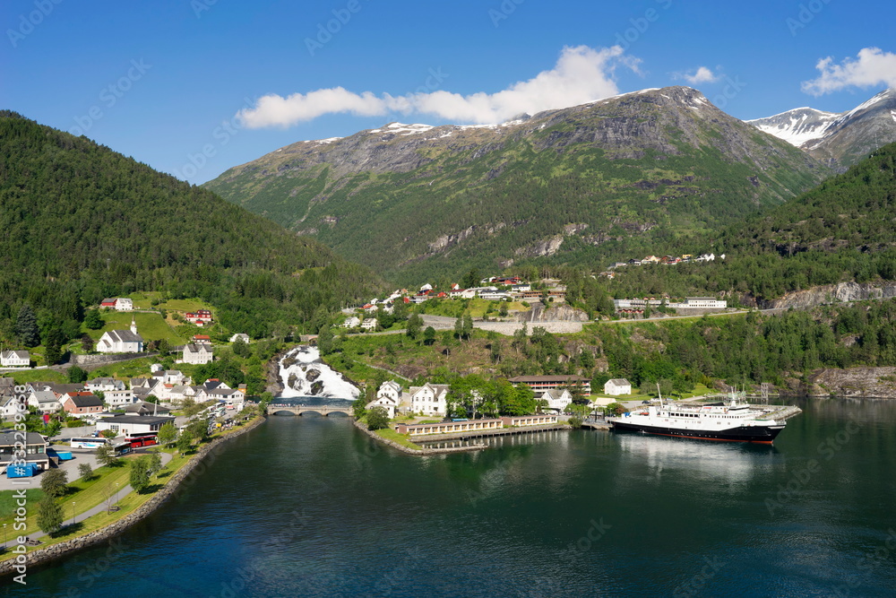 Hellesylt is a small tourist village in Sunnmore region of Norway. Hellesylt lies at the Geirangerfjord.