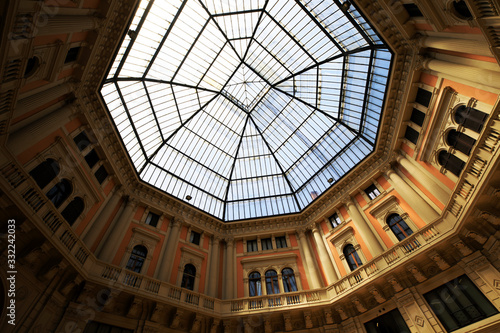 Bild auf Leinwand Pavia (PV), Italy - June 09, 2018: Galleria Geometrica, Salone Mercato, Pavia, Lombardy, Italy