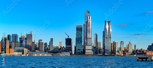 Midtown Manhattan skyline with the Hudson river © Dronandy