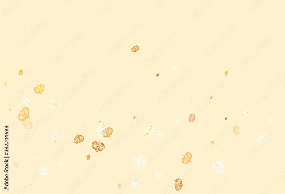 Light Green, Yellow vector elegant background with flowers. Light Green, Yellow vector elegant background with flowers.