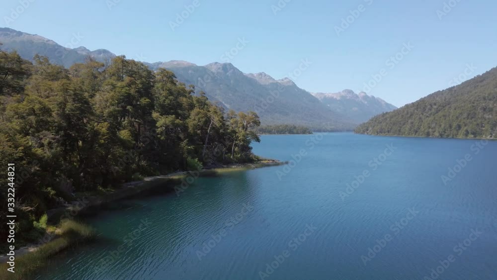 View of Correntoso Lake, Pataogonia Argentina. Seven lakes sightseeing road View of Correntoso Lake, Pataogonia Argentina. Seven lakes sightseeing road