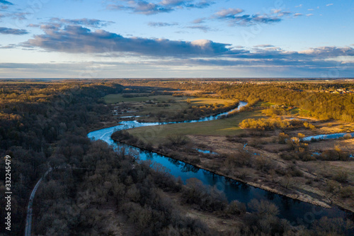Nevezis River Near Raudondvaris in Kaunas county