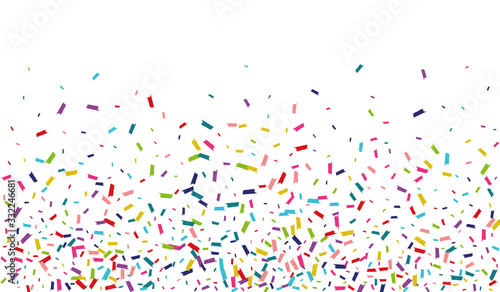 Color Independence Confetti Pattern. Round Texture. Rain Fun Design. Color Christmas Invitation.