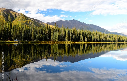 Mountain reflection on the lake 2