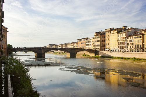 Ponte Santa Trinita bridge in Florence in Italy photo
