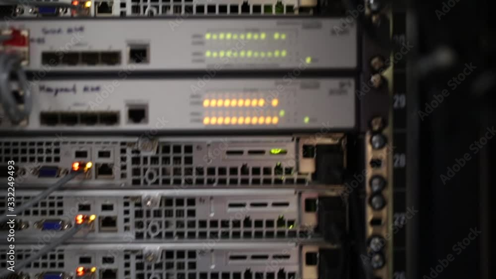 Server rack cluster in a data center Server rack cluster in a data center