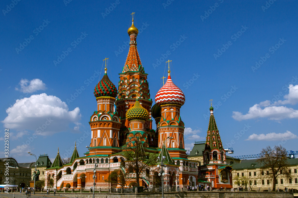 View of the St  Basil's Cathedral from Vasilevsky Descent in Moscow.  Red Square . Moscow. Russia.