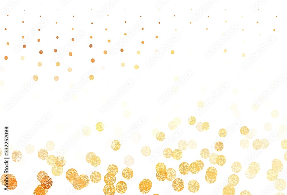 Light Orange vector template with circles. Light Orange vector template with circles.