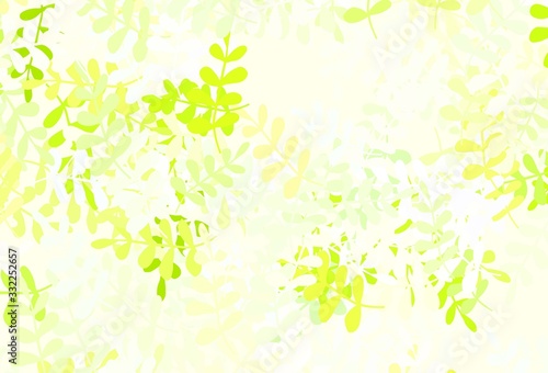 Wallpaper Mural Light Green, Red vector doodle pattern with leaves. Torontodigital.ca