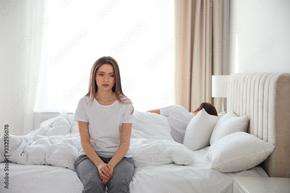 Unhappy couple with problems in relationship at home Unhappy couple with problems in relationship at home