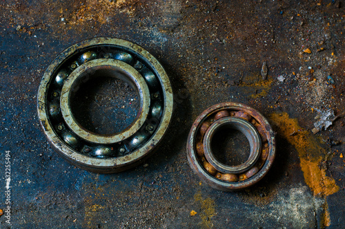 two bearing kits abandoned on a dirty table