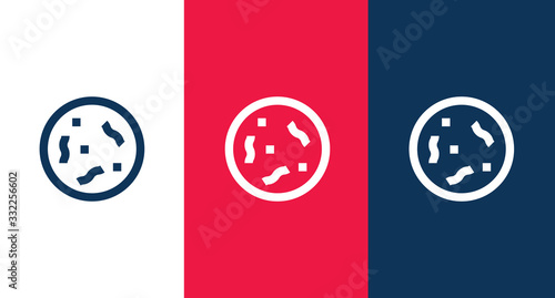 Bacteria outline icon illustration isolated vector sign symbol