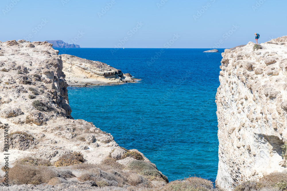Cliffs and ocean in Papafragas beach