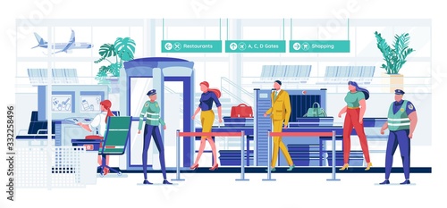 Passenger Undergo Safety Check before Boarding.