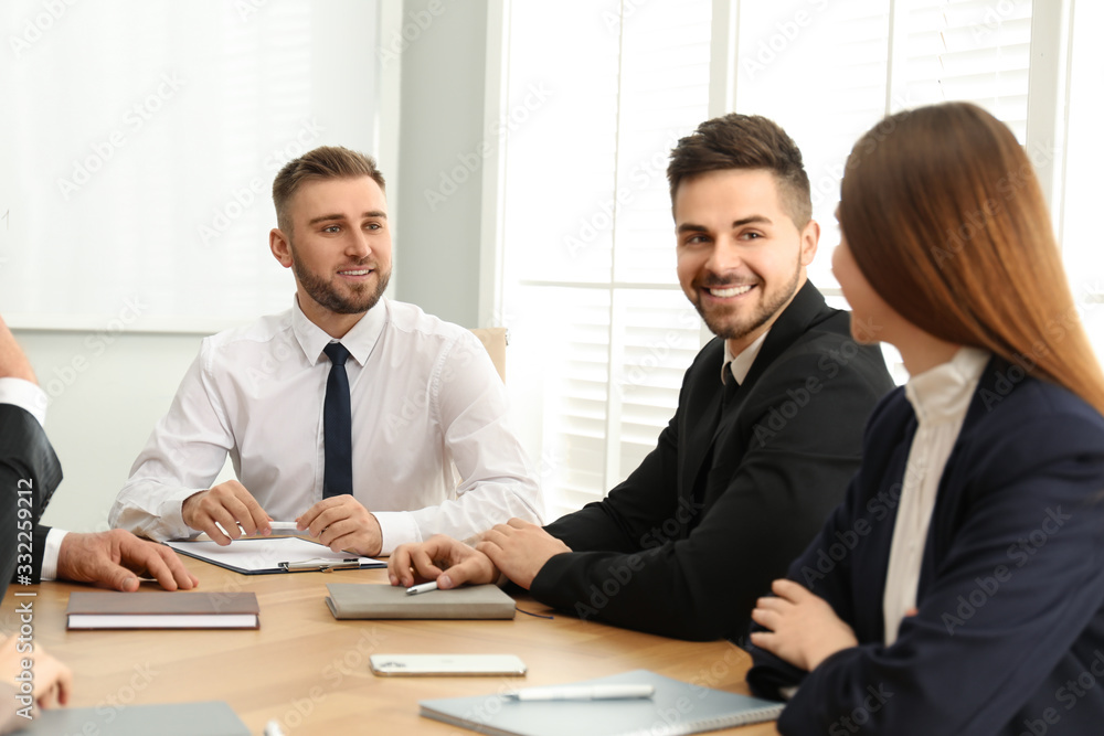Professional business trainer working with people in office Professional business trainer working with people in office