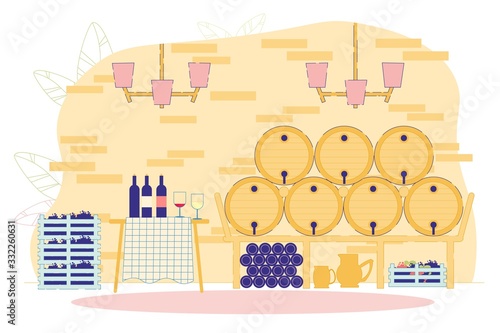 Red and White Wine Production Factory, Basement.