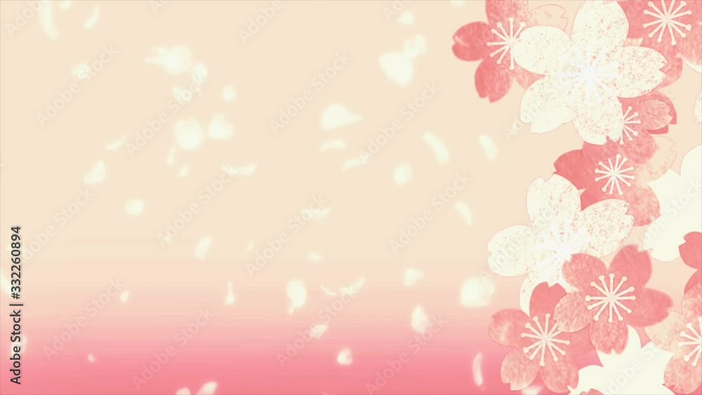桜吹雪　ループ素材