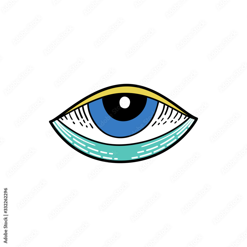 Evil eye popular amulet vector illustration. Eye of Providence, sign of protection. Evil eye popular amulet vector illustration. Eye of Providence, sign of protection.