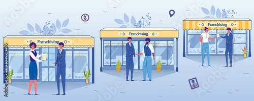 Franchising Business Concept, Open Clothing Shop.