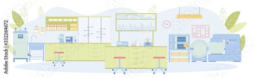 Modern Technological Laboratory Empty Interior