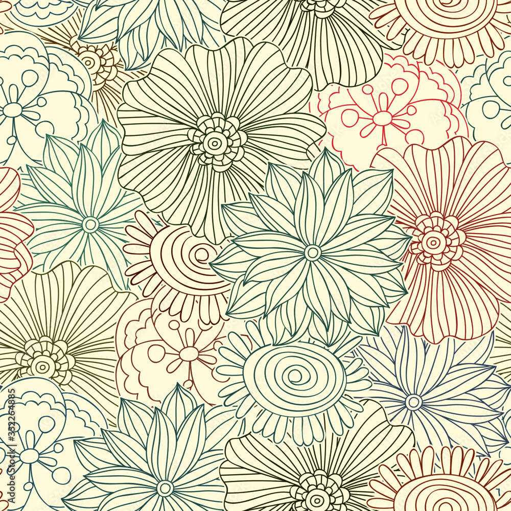 Floral pattern with flowers Floral pattern with flowers