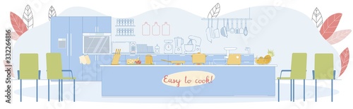 Television Show Empty Kitchen in Studio Place