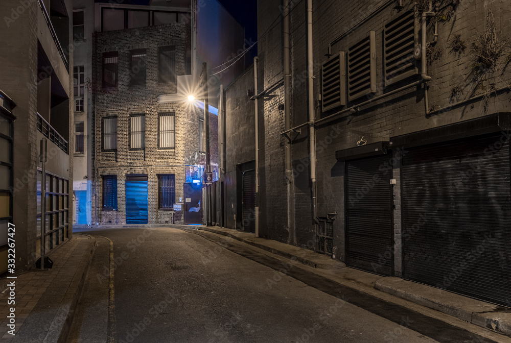 Fototapeta premium empty city street at night