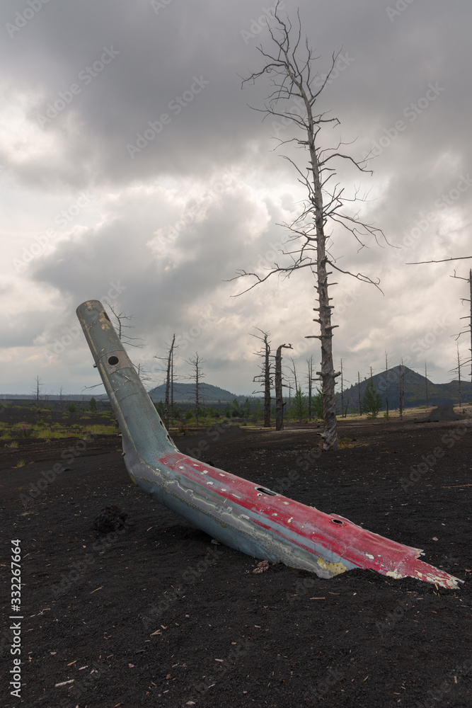 Fototapeta premium Dramatic views of the volcanic landscape. Kamchatka Peninsula.