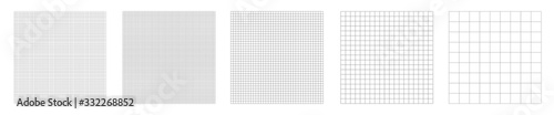 Fotografiet Set of grid pattern background