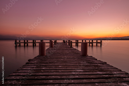 Pier on the Lake Léman © DK Photography