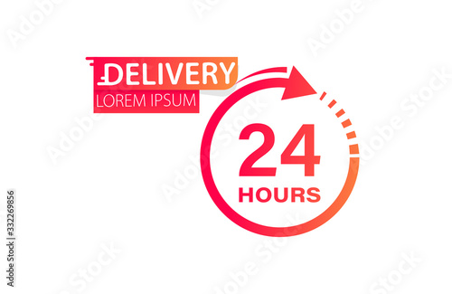 24 - 7 open service concept. Open 24 - 7 icon. Vector