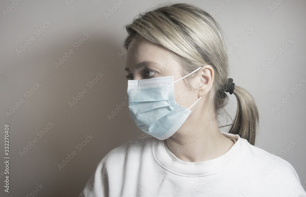 Coronavirus 2019 and beautiful woman in mask Coronavirus 2019 and beautiful woman in mask